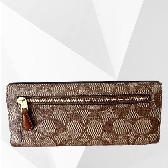 COACH SLIM WALLET IN SIGNATURE CANVAS WITH COACH RADIAL RAINBOW - Picture 2 of 3